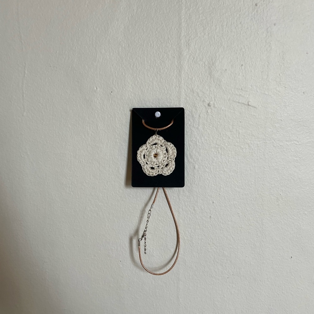 handmade crochet necklace